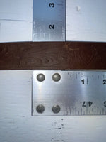 New Brown Genuine Leather Tooled 30” Belt #K4 JJ-141