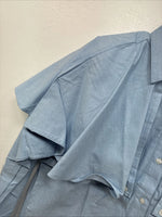 New Women’s Cricket Creek Blue Long Sleeve Button Up Medium MM-78