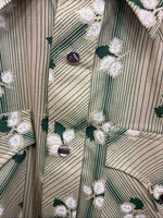 New Women’s ELY Plains Yellow Green Floral Long Sleeve Pearl Snap 16 X 33 II-11