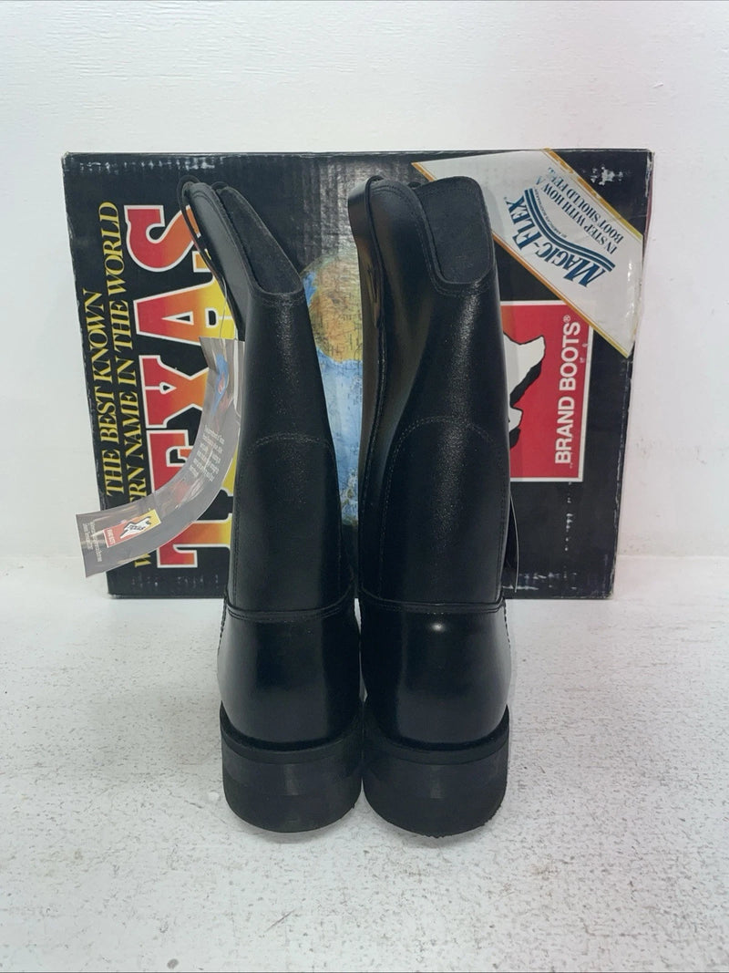New Men’s Black Texas Brand Cowboy Boots. 8060 8.5 8 1/2 D. 3-10”