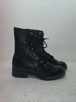New Youth Black Lace Up Bronco Cowboy Boots. 3050 3.5 3 1/2 D. 22-43￼