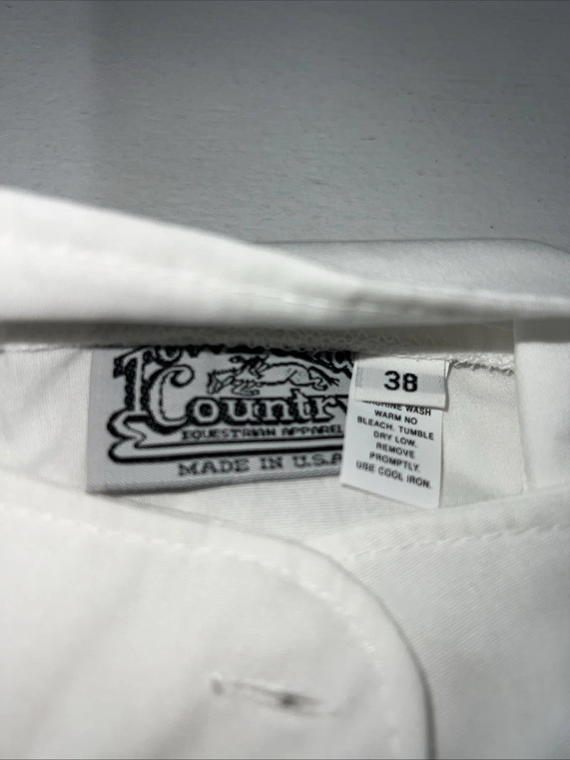New Women’s White Sleeveless Townana Country English Shirt. 38 G-45