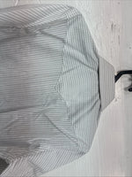New Kids White Horse Gray Stripe Long Sleeve Pearl Snap Large DD-56