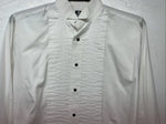 New Men’s ELY Tuxedo White Long Sleeve Button Up Small Shirt 3B-74