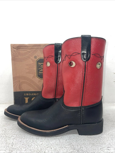 New Youth Red Dan Post Cowboy Boots. C 3126 5. 2-120