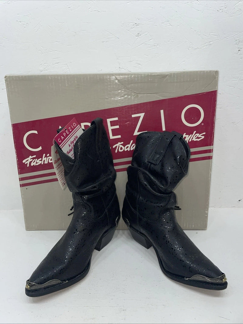 New Women’s Black Capezio Cowboy Boots. L 480 5 M. 2-40