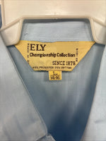 New Women’s ELY Championship Blue Long Sleeve Pearl Snap Large KK-111