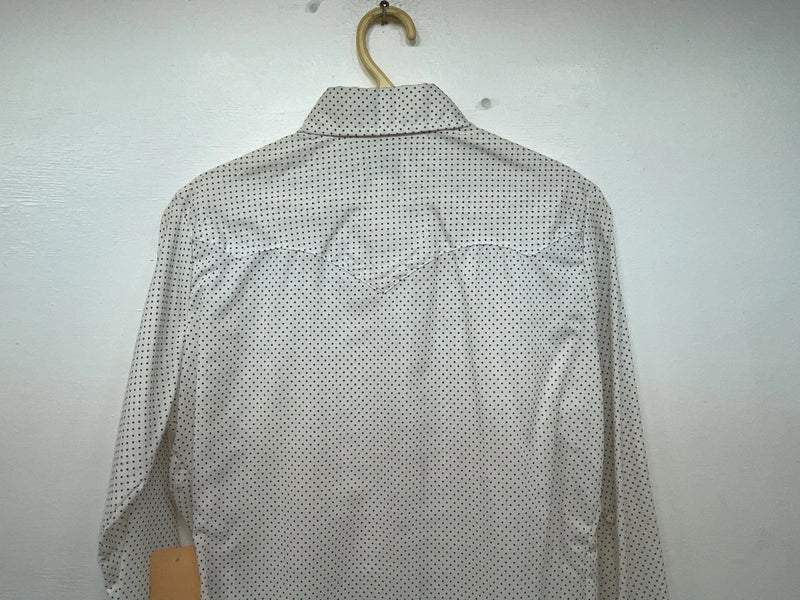 New Women’s Brown Dotted Dickson Jenkins Long Sleeve Button Up Shirt 3B-101