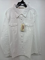 New Women’s Cumberland White Gem Long Sleeve Pearl Snap 3X MM-9