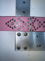 New Pink Genuine Leather Silver Bling L Belt #N3431630 Z-60