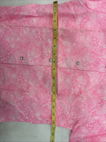 New Women’s Tem Tex Pink Floral Short Sleeve Pearl Snap Size 10 KK-53