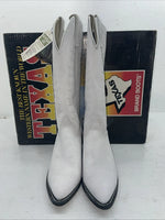 New Women’s White Texas Brand Cowboy Boots. L 198917 7 M. 18-21