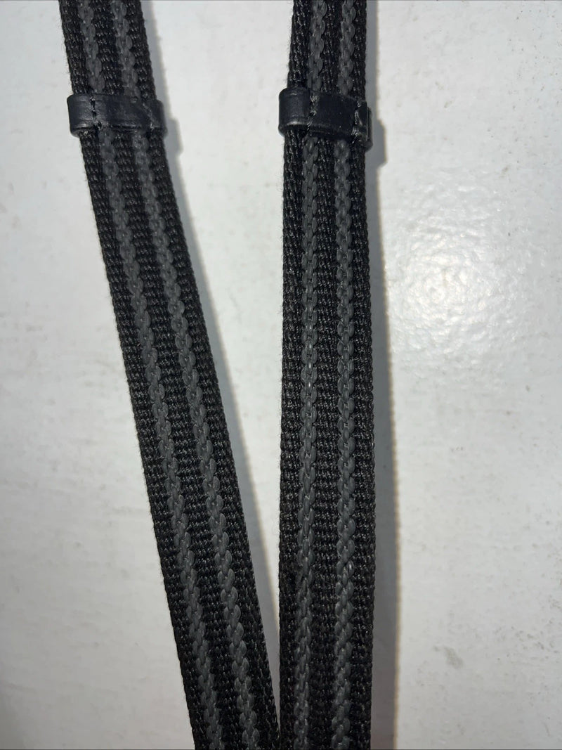 New Camelot Black Leather Oversize Dressage Bridle #160507 BB-44