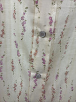 New Women’s White Horse Yellow Floral Long Sleeve Pearl Snap Size XXL YY-47
