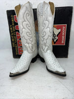 New Women’s White Texas Brand Cowboy Boots. 4207 7.5 7 1/2 M. 17-28