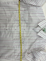 New Men’s Mesquite White Stripe Long Sleeve Pearl Snap 16 Large CC-62