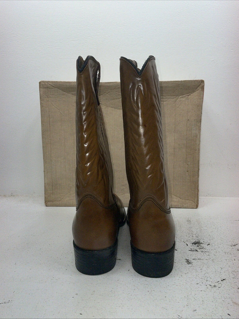 New Men’s Brown Texas Brand Cowboy Boots. 110651 13 D. 10-37