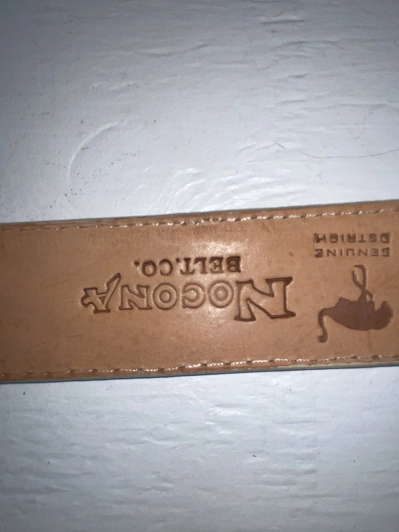 New Tan Genuine Leather Nocona Stitched 42” Belt #16108130 JJ-92