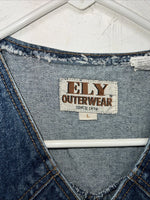 New ELY Outerwear Children’s Denim Button Up Tank Large #141104 3C-52
