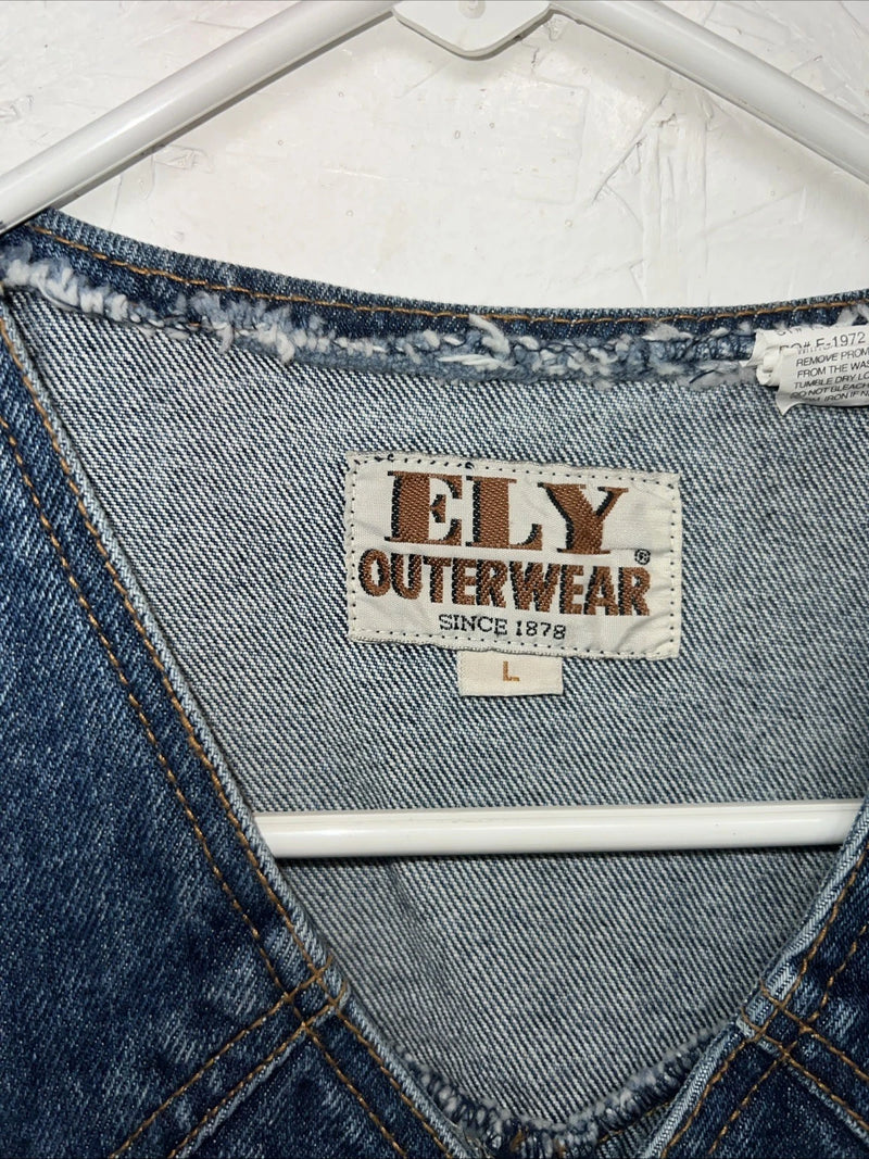 New ELY Outerwear Children’s Denim Button Up Tank Large #141104 3C-52