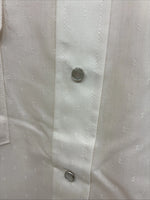 New Men’s Panhandle Slim Off White Design Long Sleeve Pearl Snap 17.5 XL T-18