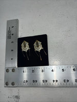 New Women’s Montana Silversmiths Aztec Black Silver Gold Dangle Earrings. F-24