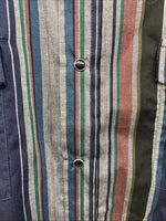 New Men’s ELY Cattleman Multicolor Stripe Long Sleeve Pearl Snap 16.5 Large T-54