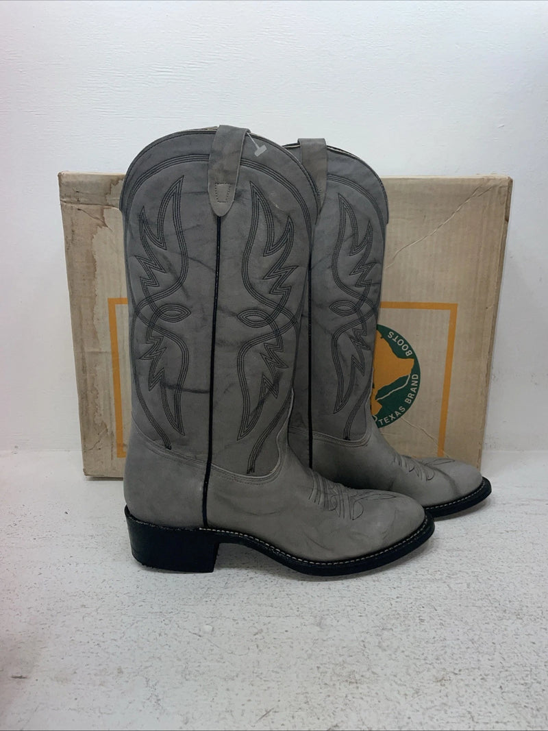 New Men’s Gray Texas Brand Cowboy Boots. 6802 8.5 8 1/2 D. 3-123