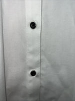 New Women’s Cowboy Threads White Navy Plaid Long Sleeve Button Up Shirt M 3B-75