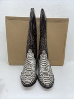 New Men’s White Snake Skin Texas Brand Cowboy Boots. 24 7523 8 D. 1-126