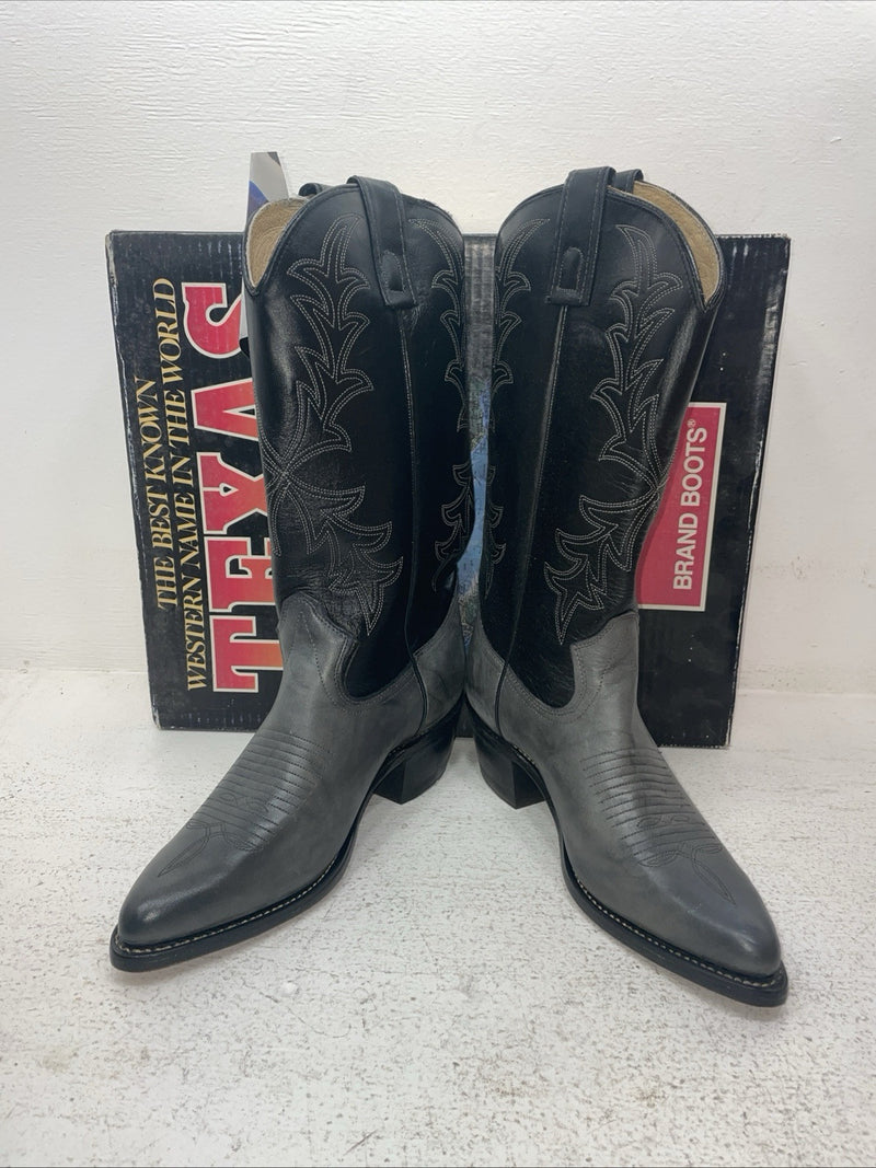 New Men’s Gray Texas Brand Cowboy Boots. 1202 8 E E. 3-139 