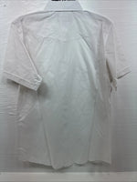 New Men’s White Horse Western White Short Sleeve Pearl Snap Large V-38