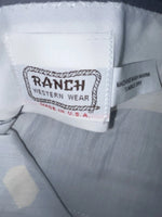 New Vintage Blue Ranch Western Wear Polyester Pants #P1023 OO-7