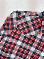 New Women’s Panhandle Slim Red Plaid Long Sleeve Pearl Snap Sis E32 MM-52