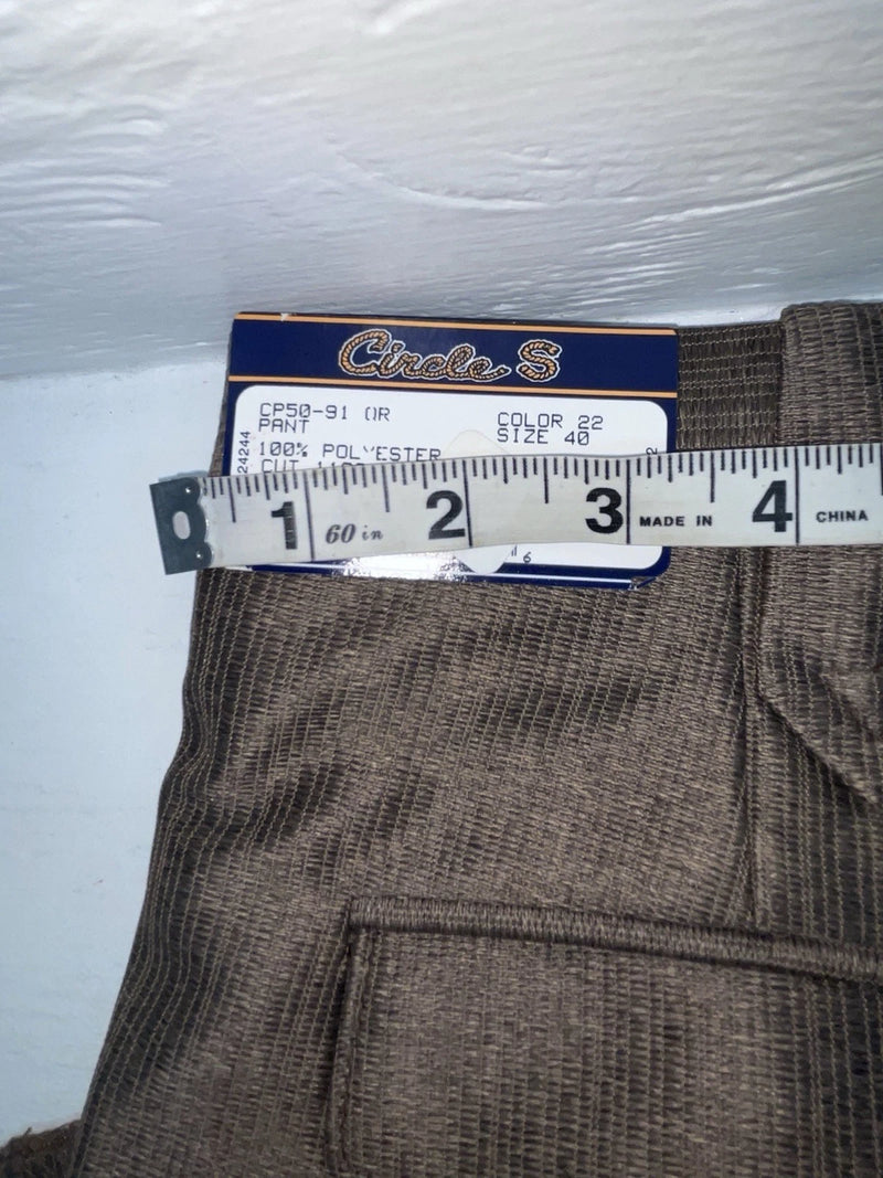 New Vintage Brown Circle S Polyester Pants #CP5091 XX-115