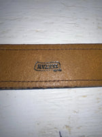 New Brown Genuine Leather Tex Tan Colored Stripe 36” Belt #024731 Z-113