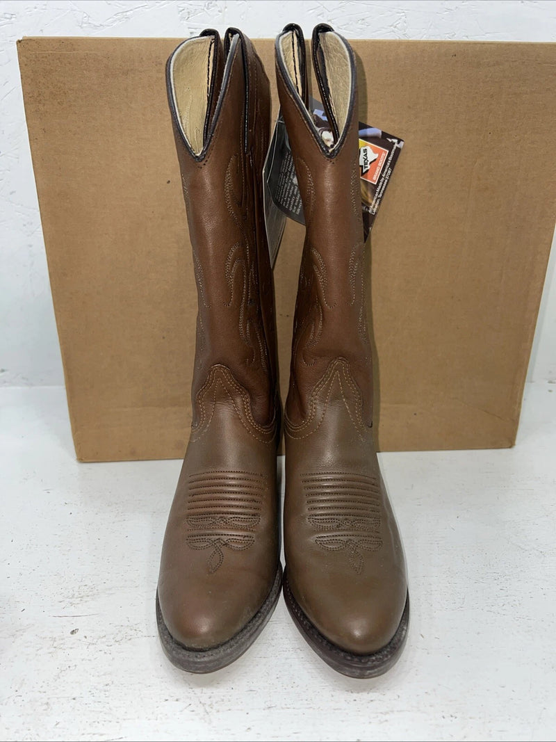 New Women’s Brown Texas Brand Cowboy Boots. 4931 6 M. 20-137