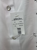 New Women’s White Horse White Gem Long Sleeve Pearl Snap XL II-29