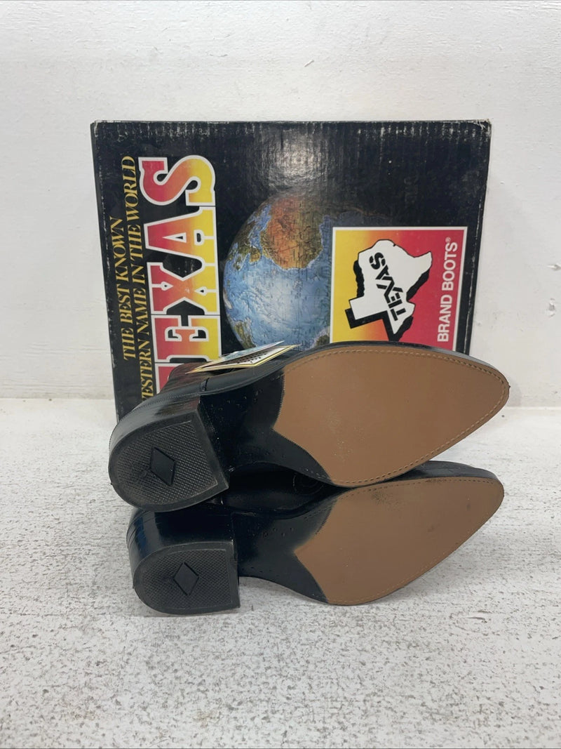 New Kids Black Texas Brand Cowboy Boots. C 2000 13.5 13 1/2 D. 23-78