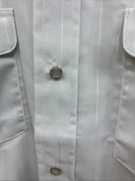 New Men’s Mesquite Gray Stripe Long Sleeve Pearl Snap 16.5 Large Q-50