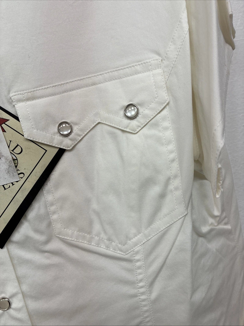 New Kids Cumberland White Short Sleeve Pearl Snap XL II-48