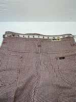 New Vintage Red And White Checkered Lee Polyester Pants #2600362 SS-74