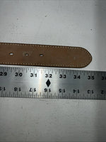 New Brown Black Perkies Hand Tooled Genuine Leather Belt 30” #7512 W-11