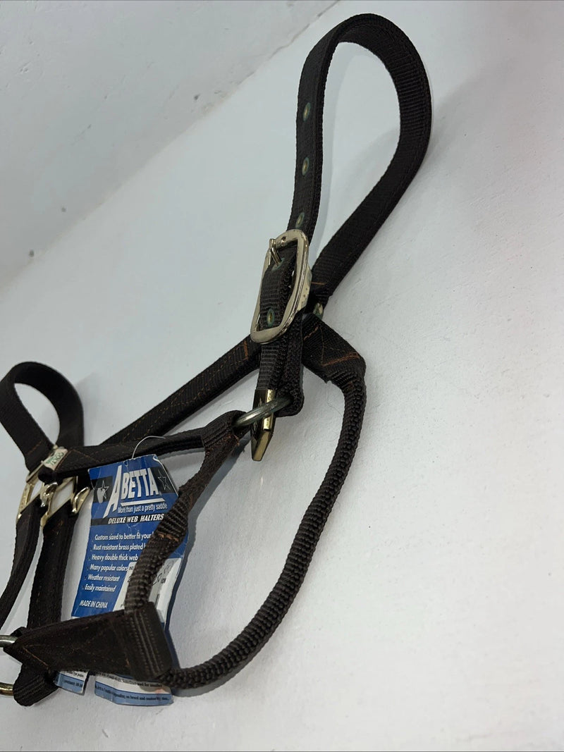 New ABetta Brown Nylon Colt/Cobb Web Halter #238523 3C-8
