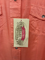New Women’s Cumberland Pink Designed Long Sleeve Pearl Snap XL II-7