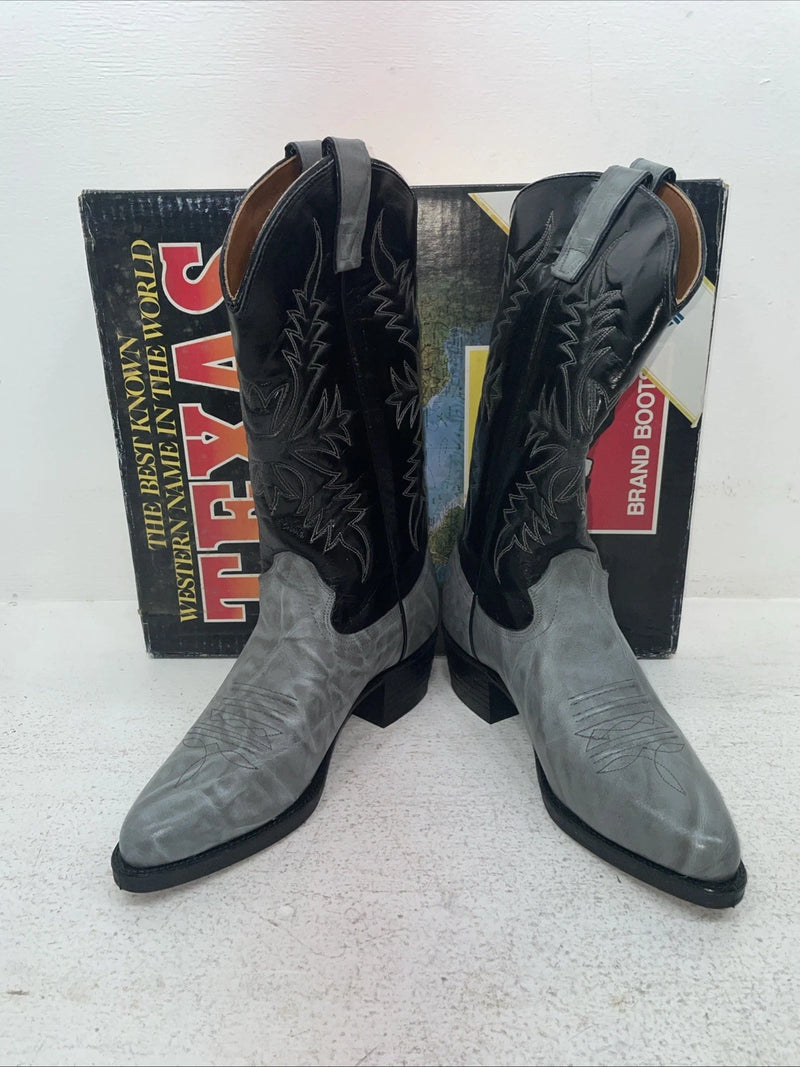 New Men’s Gray Texas Brand Cowboy Boots. 1202 8 E E. 1-90
