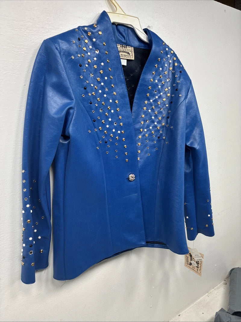 New Kids 1849 RanchWear Blue Rhinestone Jacket Size L/XL YY-16