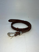 New Brown Genuine Leather Braided Rope 28” Belt #02/4703 JJ-48