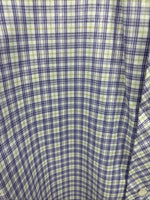 New Men’s White Horse Purple Plaid Long Sleeve Pearl Snap XL M-70