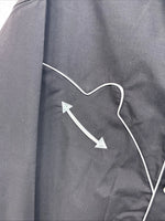 New Women’s White Horse Black Design Long Sleeve Pearl Snap XL II-25